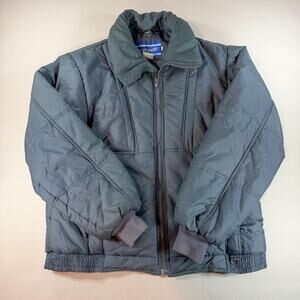 Vintage Ocean Pacific OP Puffer Jacket XL Mens Full Zip Gray Winter Ski Coat